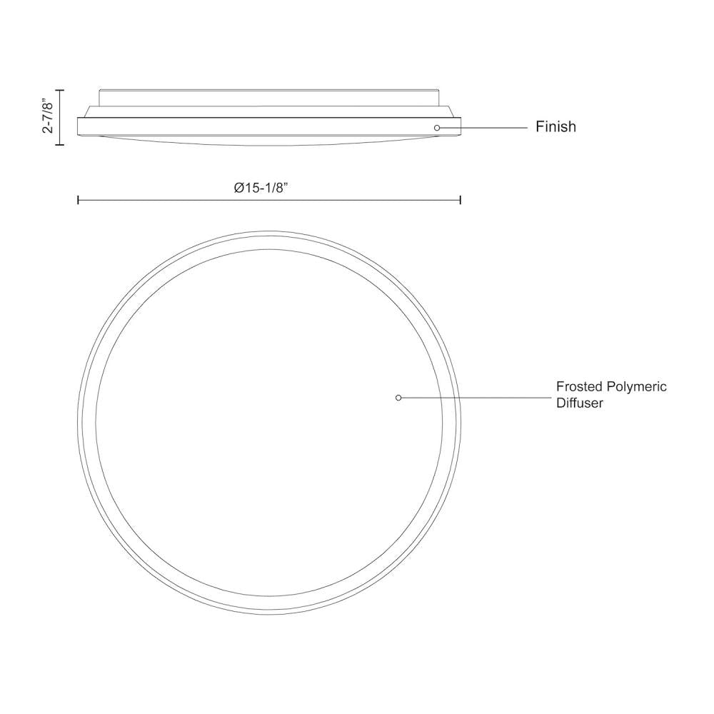 Kuzco Lighting Inc. BROOK FM43315-WH Flush Mount - White