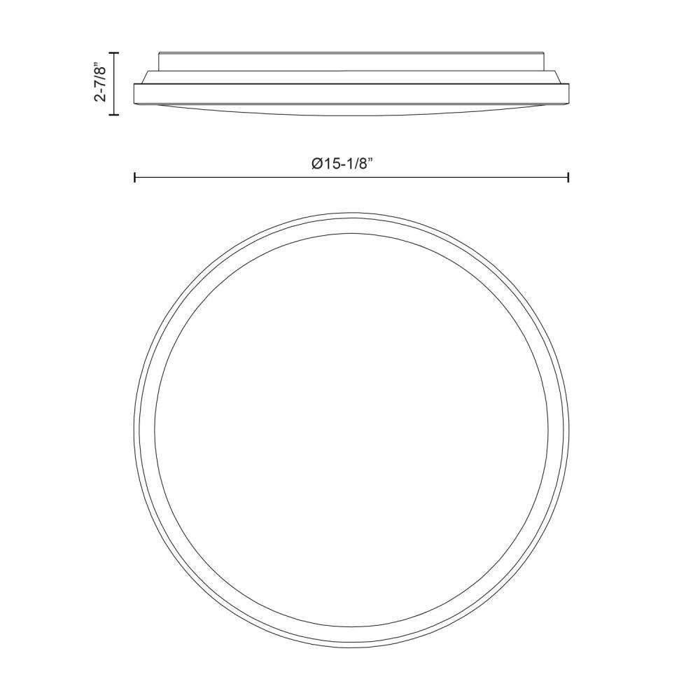 Kuzco Lighting Inc. BROOK FM43315-WH-5CCT Flush Mount - White