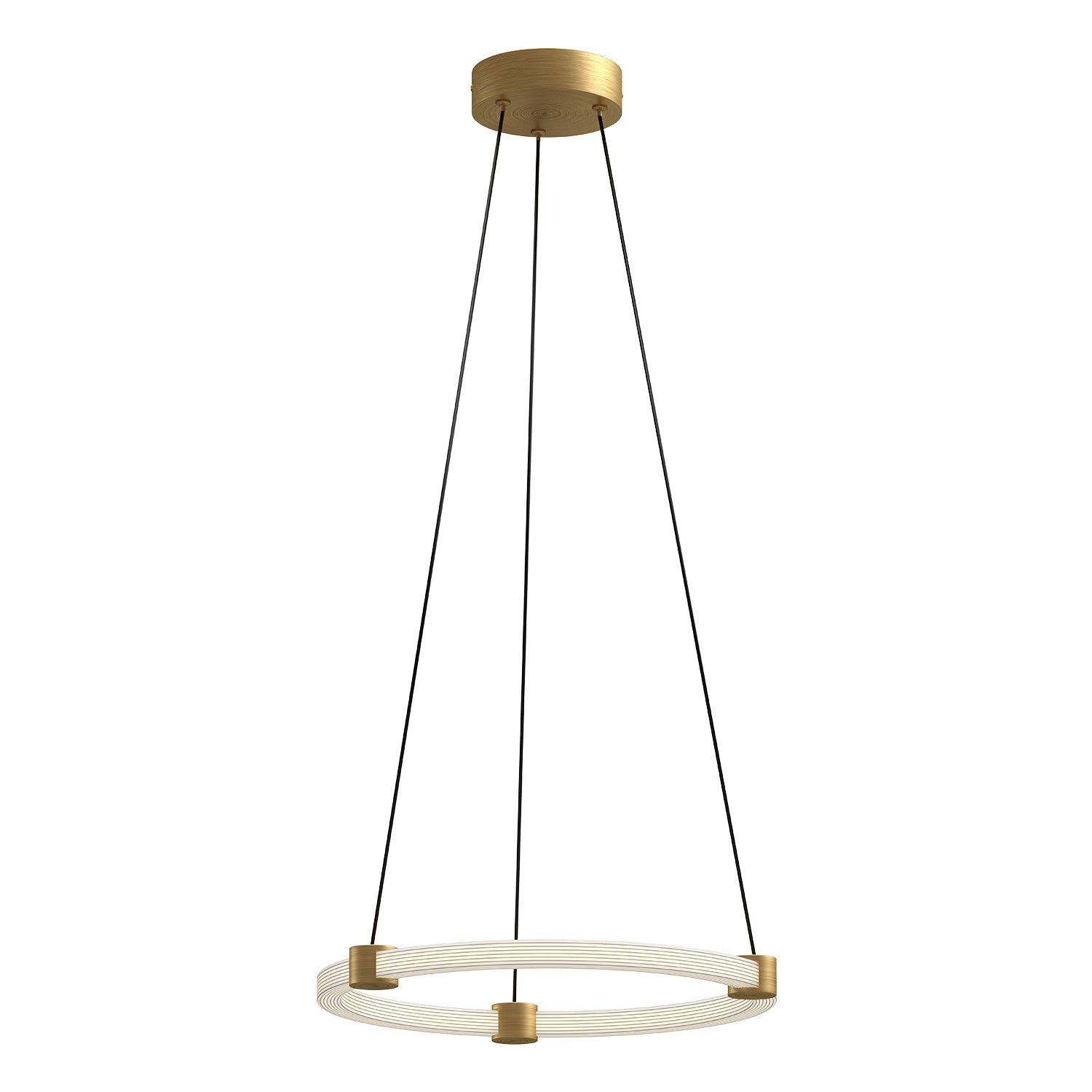 Bruni 16-in Brushed Gold LED Pendant