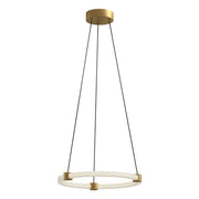 Bruni 16-in Brushed Gold LED Pendant