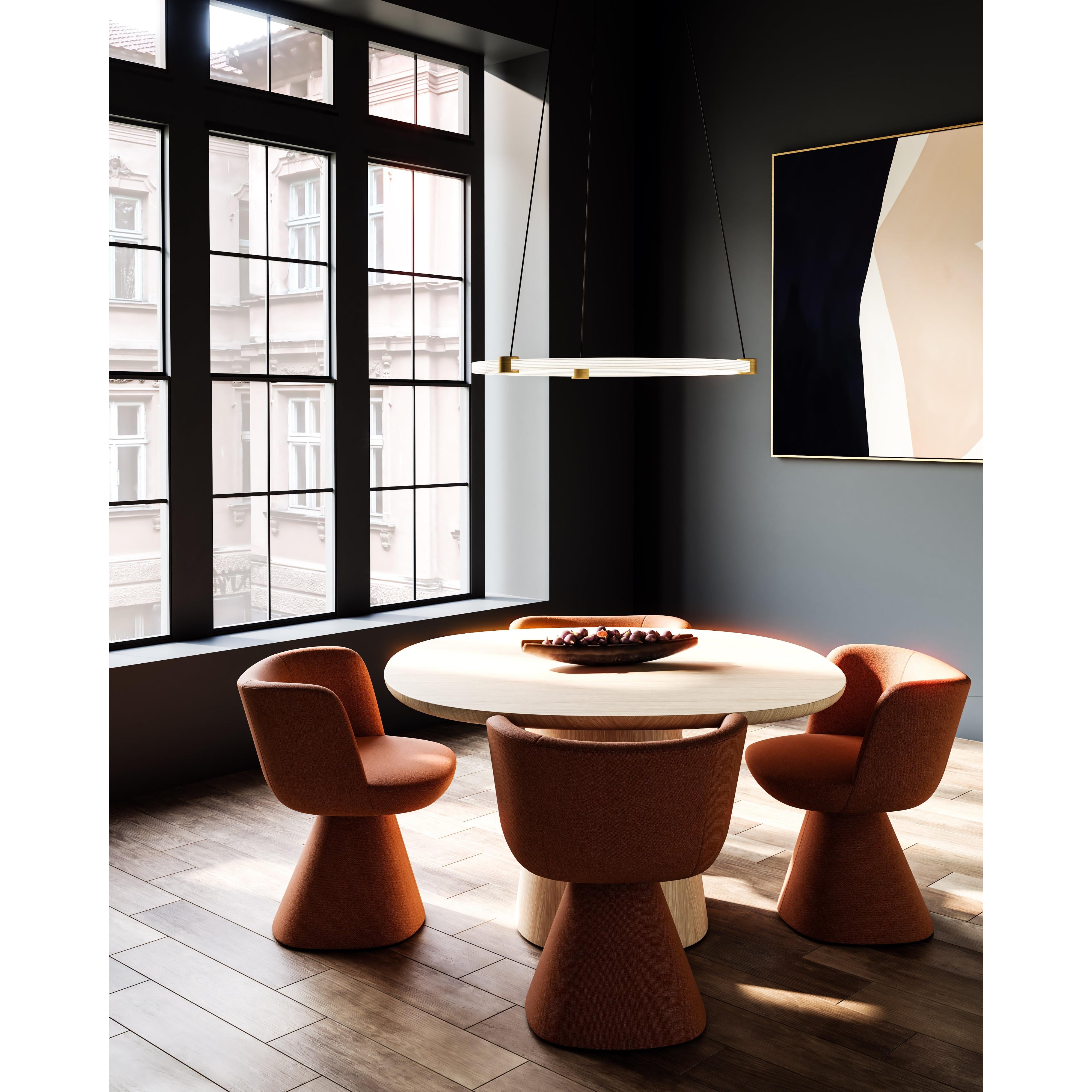 Bruni 32-in Brushed Gold LED Pendant