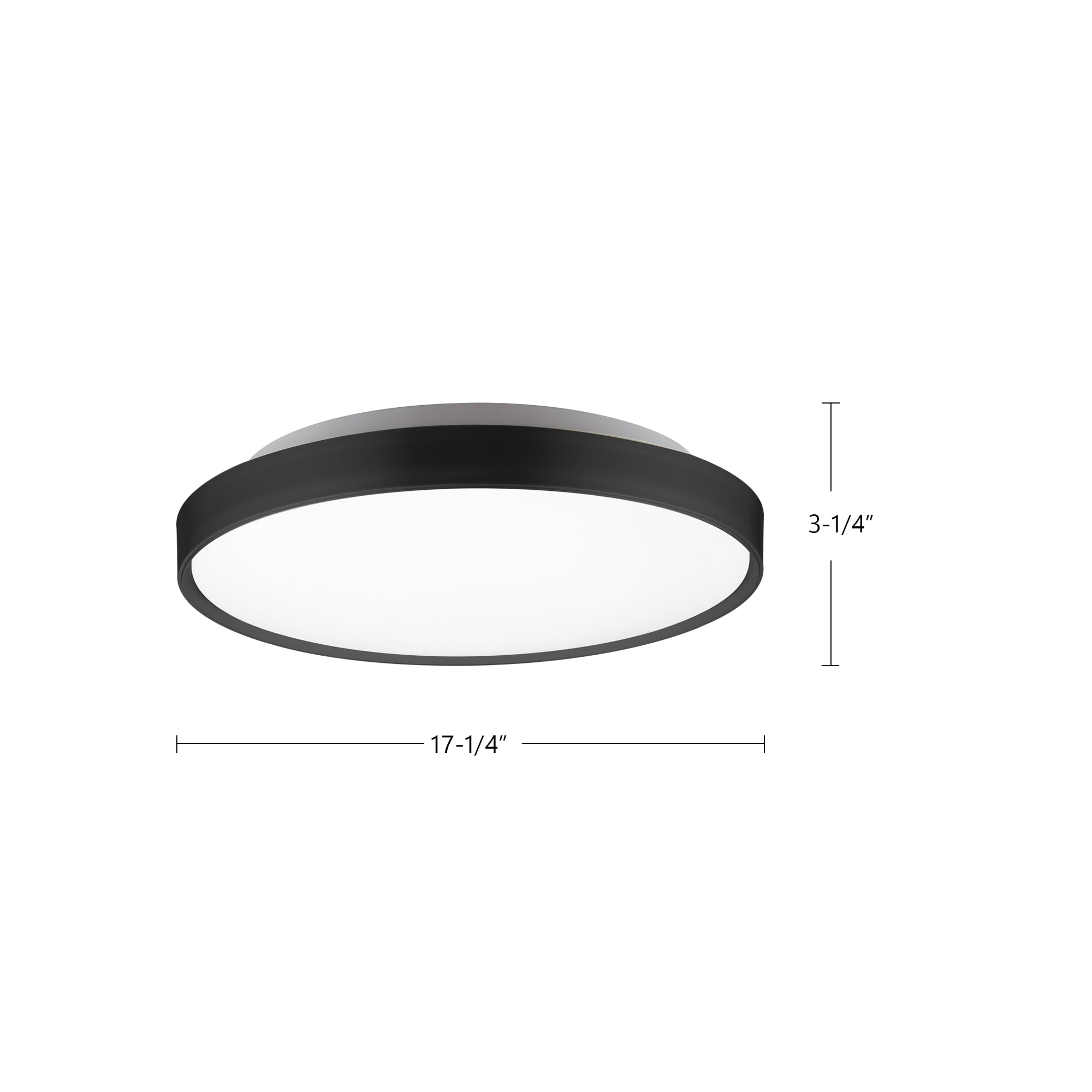 Brunswick 18-in Black LED Flush Mount