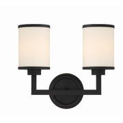Crystorama Bryant BRY-8002-BF – 14.5 Inch – 2 Light – Sconce – Black Forged – Damp Rated