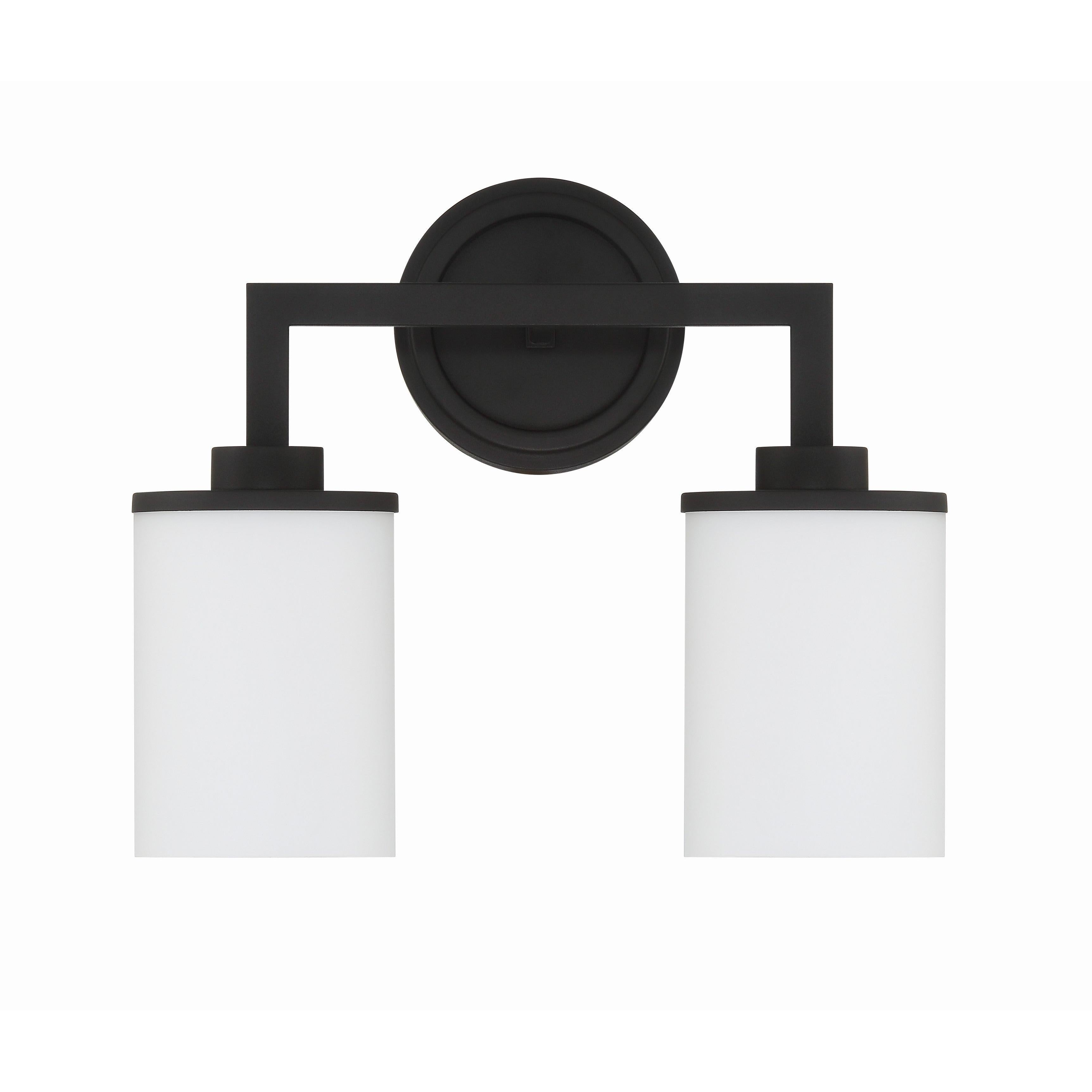 Crystorama Bryant BRY-8002-BF – 14.5 Inch – 2 Light – Sconce – Black Forged – Damp Rated