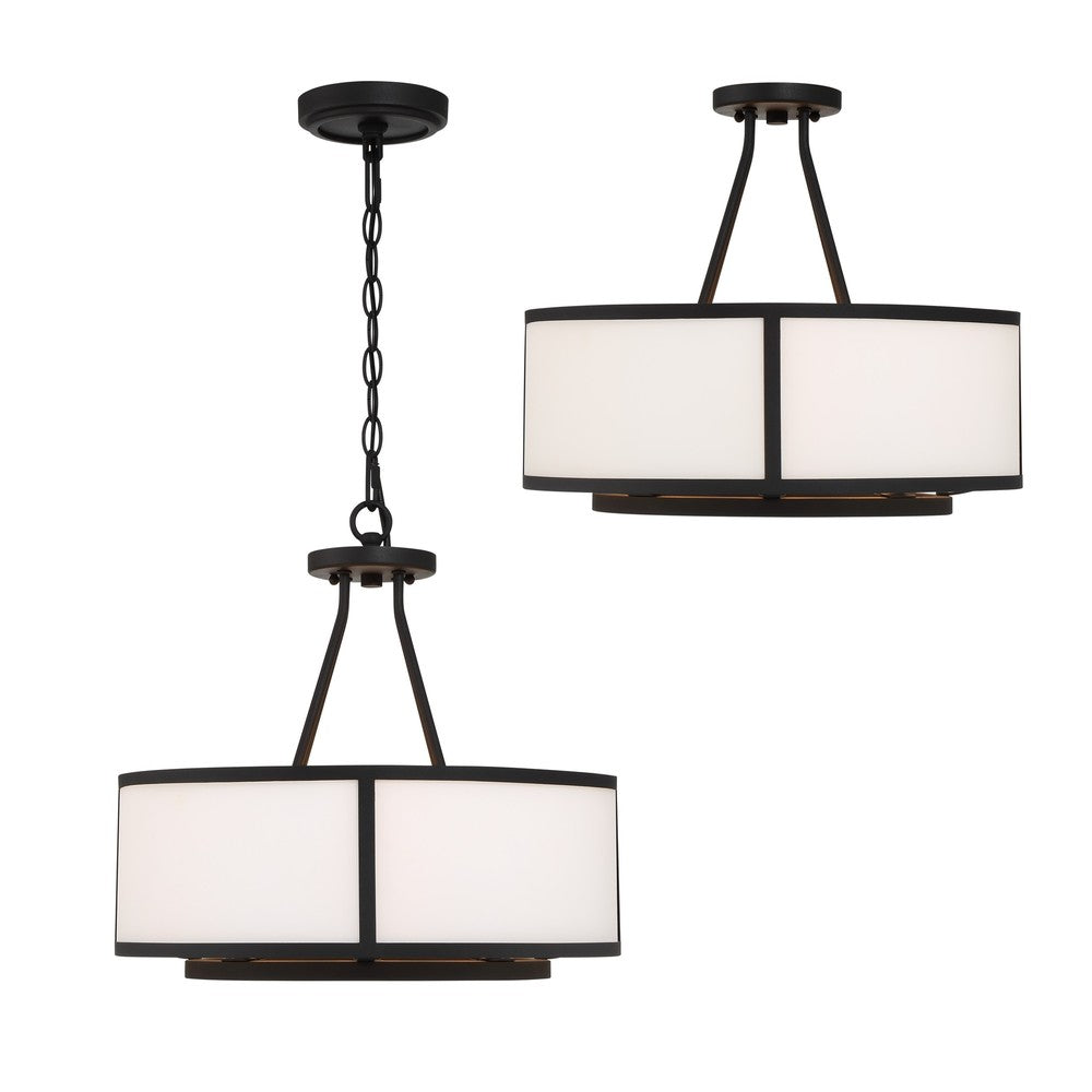 Crystorama BRYANT BRY-8004-BF Chandelier Modern - Black Forged