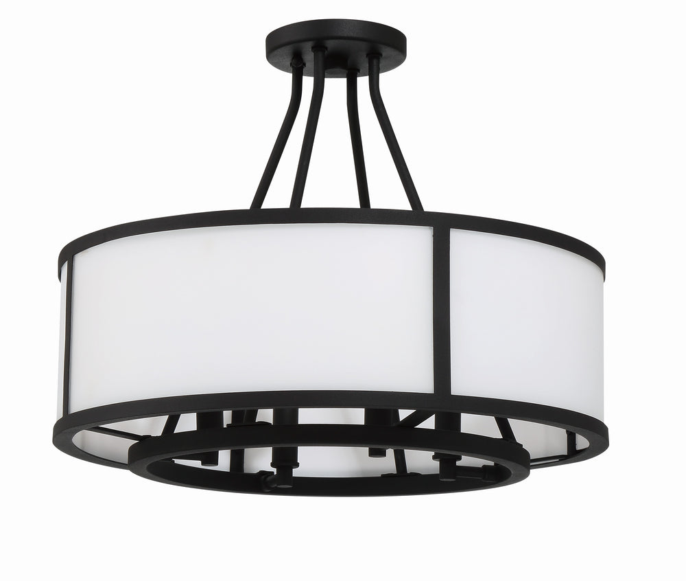 Crystorama Bryant 8004-BF_CEILING Vanity Light Fixture, UL Damp Rated, Black Forged