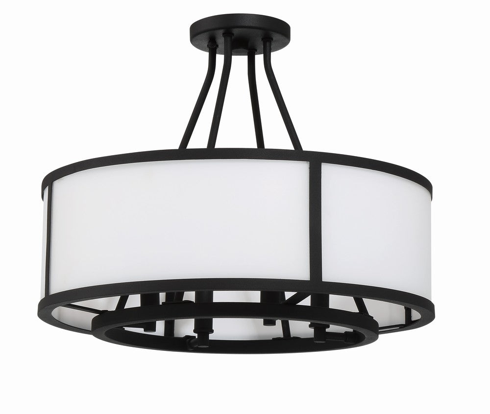 Crystorama BRYANT BRY-8004-BF_CEILING Semi Flush Mt Modern - Black Forged