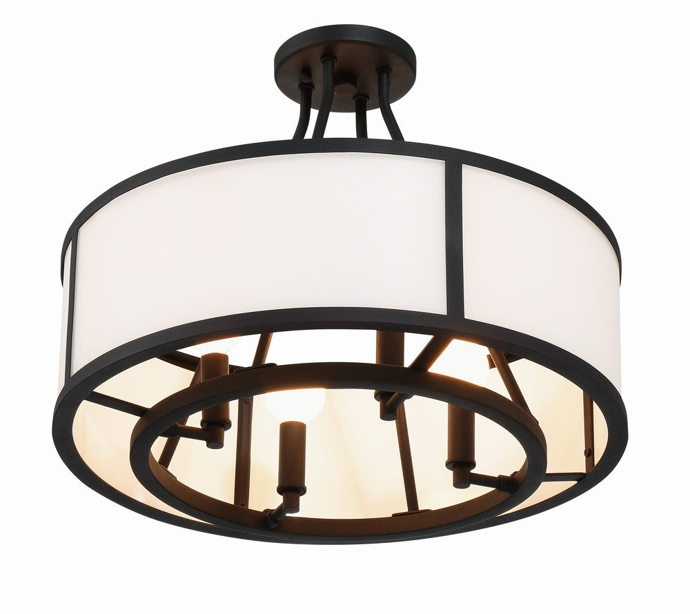 Crystorama BRYANT BRY-8004-BF_CEILING Semi Flush Mt Modern - Black Forged