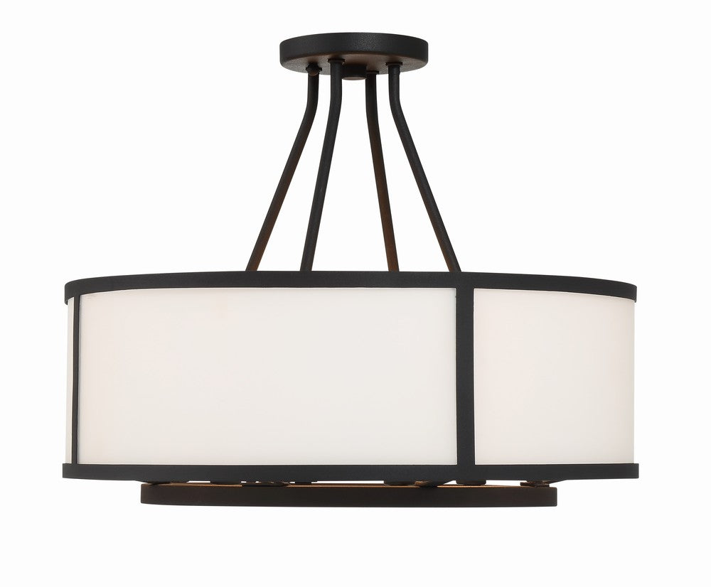 Crystorama BRYANT BRY-8004-BF_CEILING Semi Flush Mt Modern - Black Forged