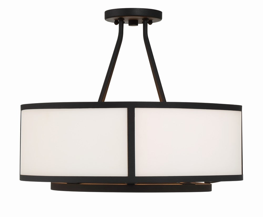 Crystorama BRYANT BRY-8004-BF_CEILING Semi Flush Mt Modern - Black Forged