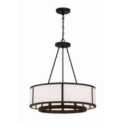 Crystorama Bryant BRY-8006-BF – 24 Inch – 6 Light – Chandelier – Black Forged – Damp Rated