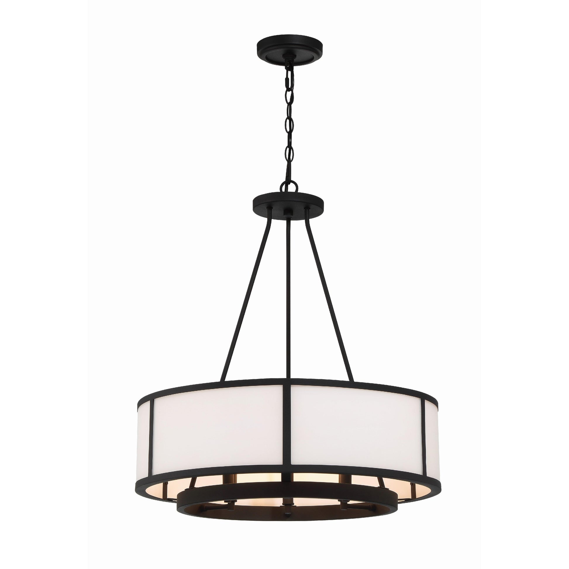 Crystorama Bryant BRY-8006-BF – 24 Inch – 6 Light – Chandelier – Black Forged – Damp Rated