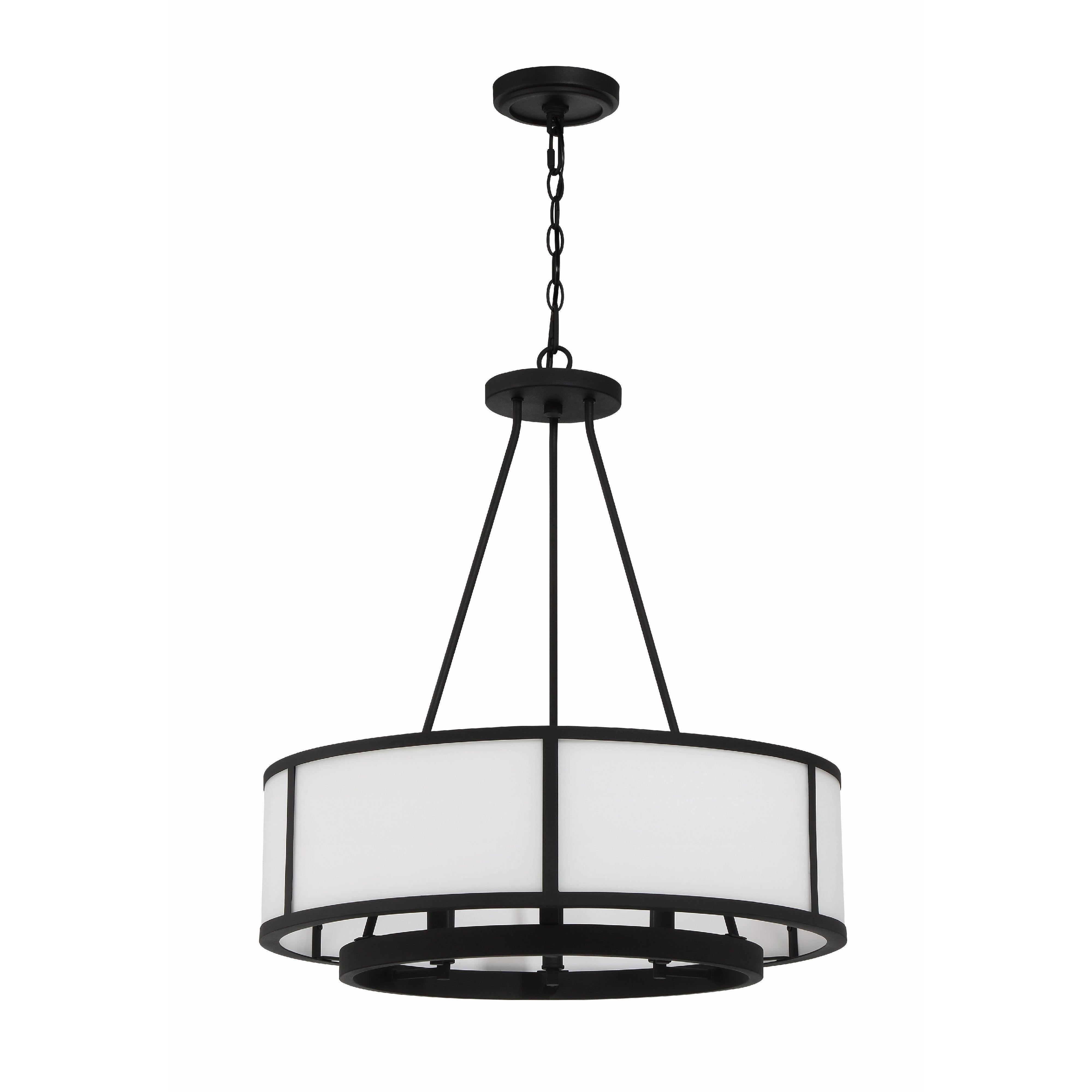 Crystorama Bryant BRY-8006-BF – 24 Inch – 6 Light – Chandelier – Black Forged – Damp Rated