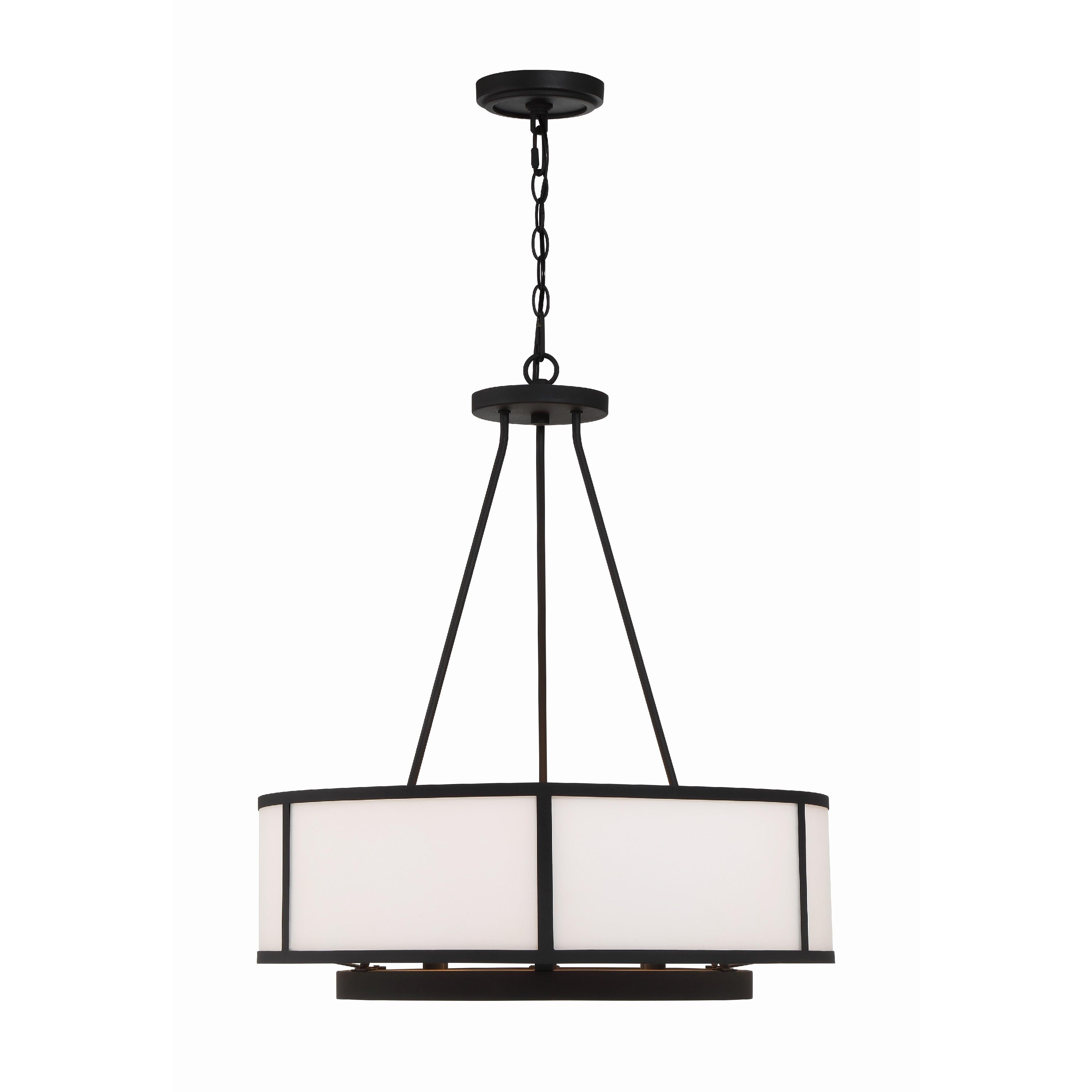 Crystorama Bryant BRY-8006-BF – 24 Inch – 6 Light – Chandelier – Black Forged – Damp Rated