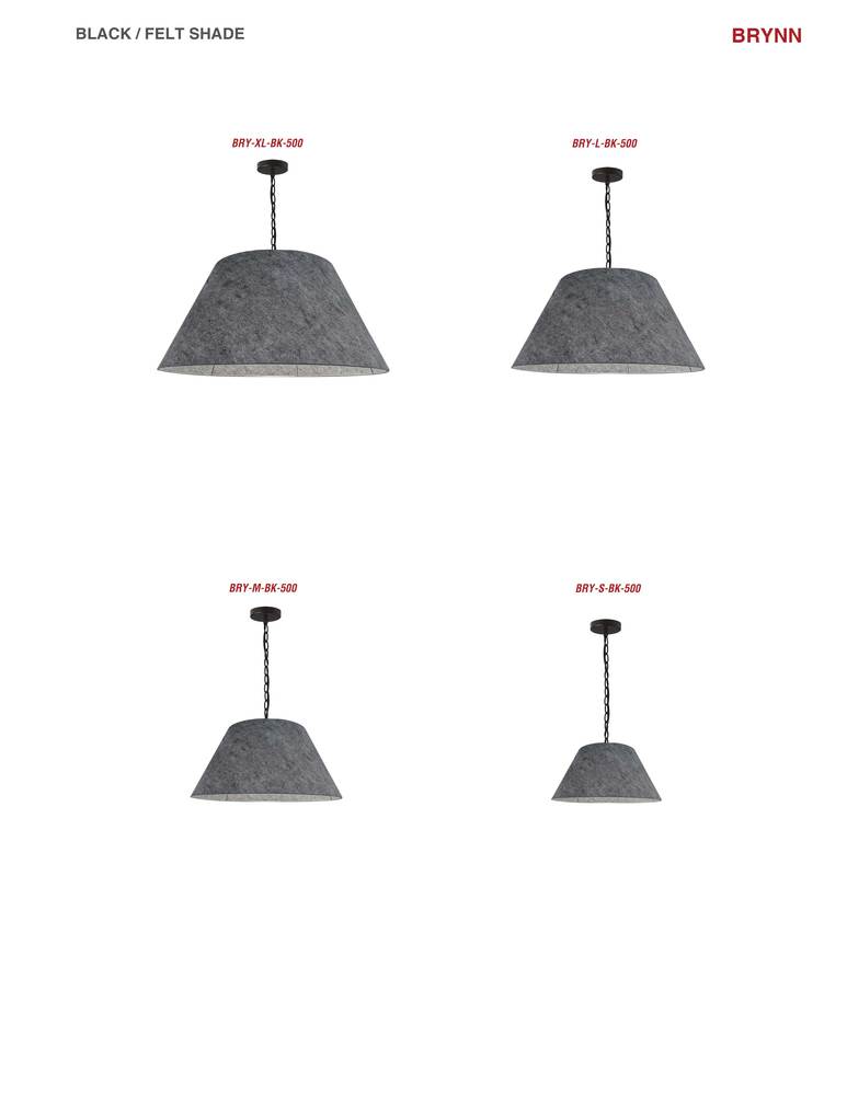 Dainolite BRYNN BRY-L-BK-500 Pendant Transitional - Matte Black