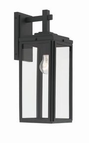 Crystorama Byron BYR-80102-MK – 6.5 Inch – 1 Light – Outdoor – Matte Black – Wet Rated