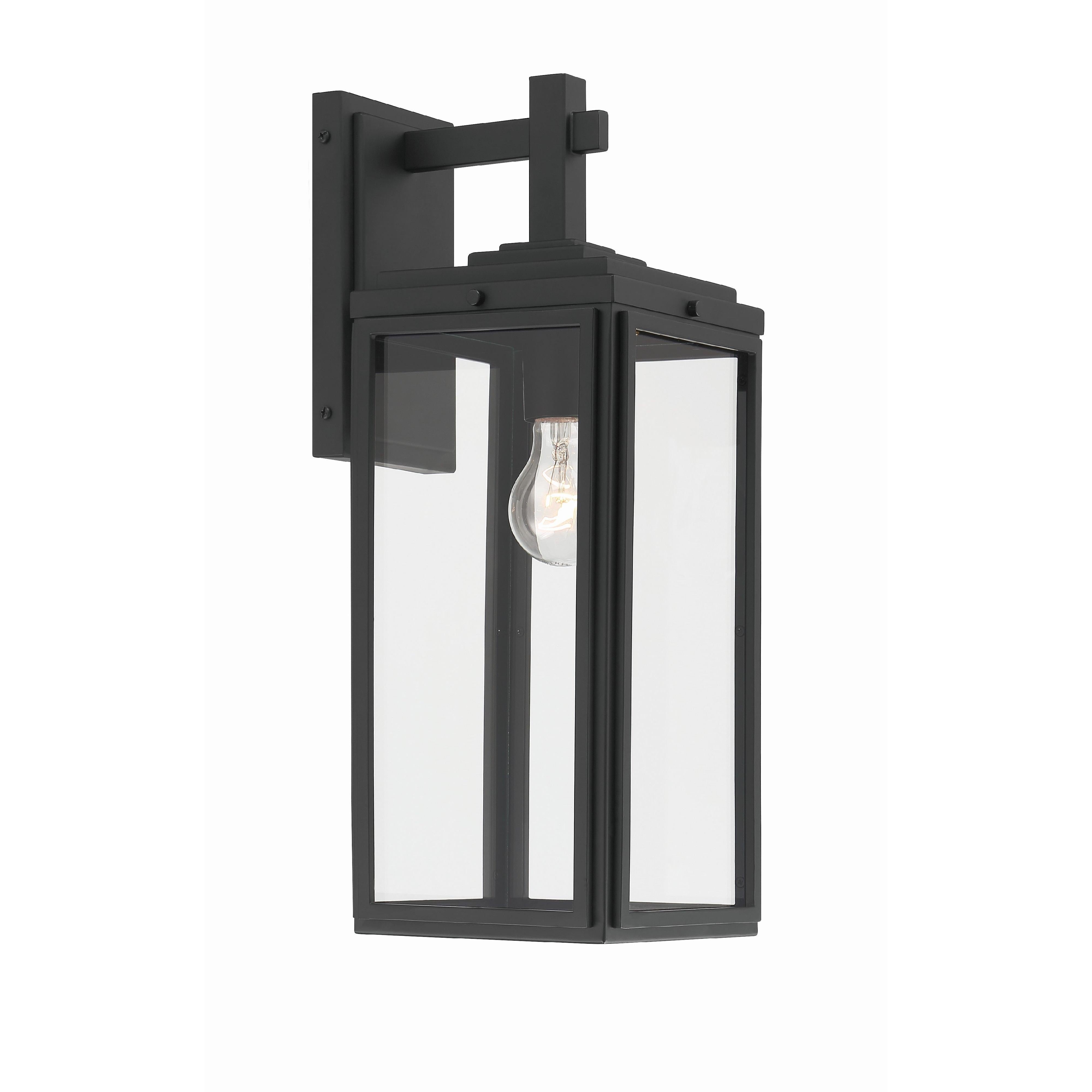 Crystorama Byron BYR-80102-MK – 6.5 Inch – 1 Light – Outdoor – Matte Black – Wet Rated