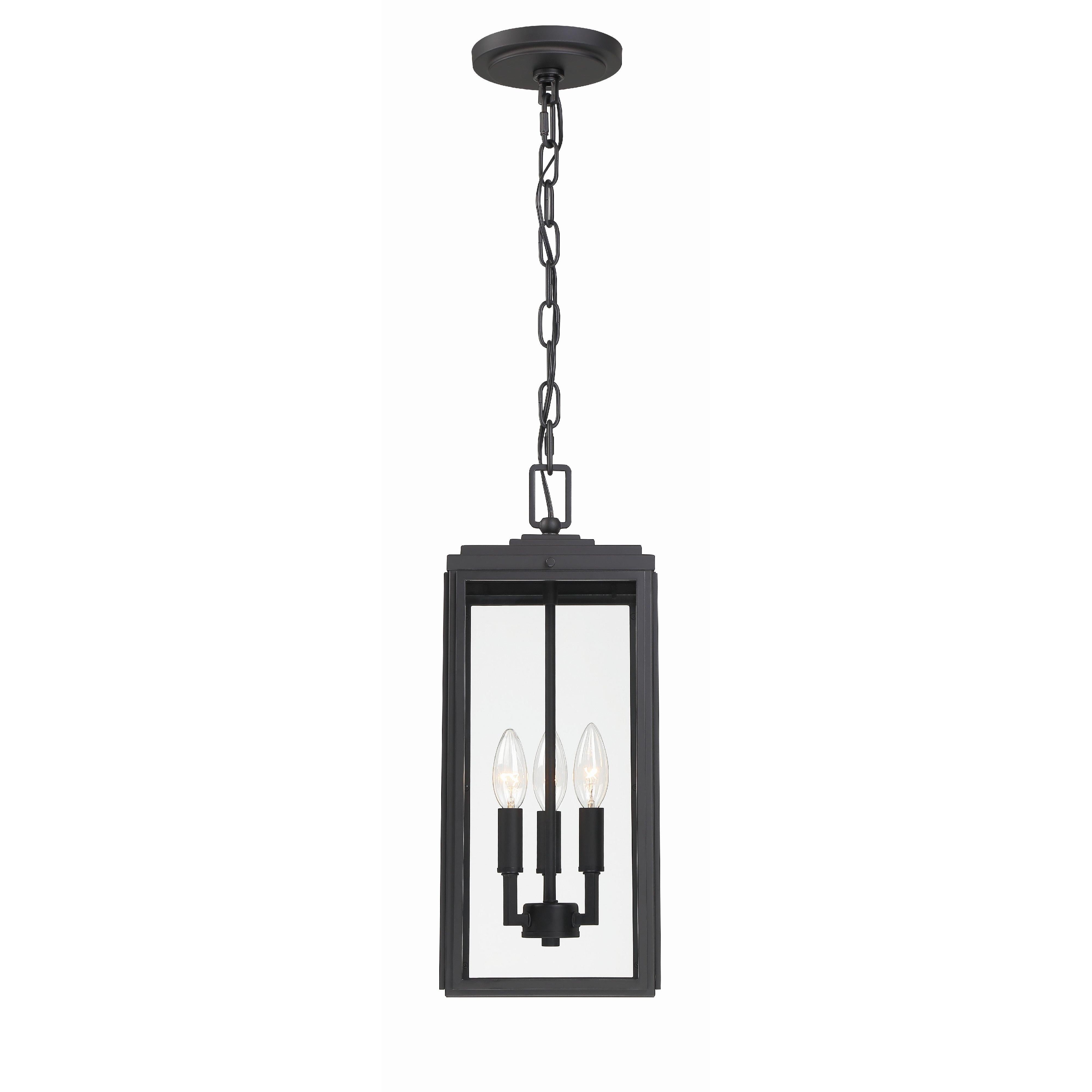 Crystorama Byron BYR-80105-MK – 7.5 Inch – 3 Light – Outdoor – Matte Black – Wet Rated
