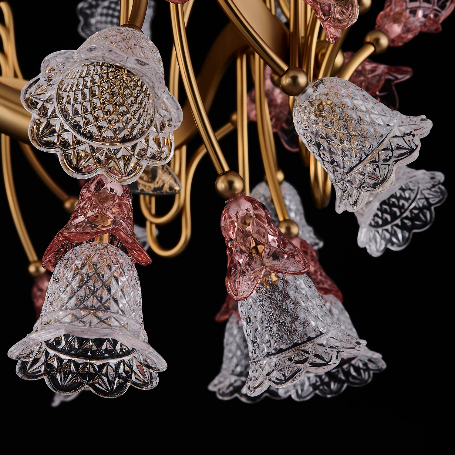 Bella Luxury Crystal 26 inch Candelabra Pendant - Aged Brass