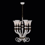 Bianca 28 inch Luxury Crystal Chandelier - Winter White - 043670-044-WHITE