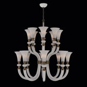 Bianca Luxury Crystal Chandelier - Winter Brass - 043672-044-WHITE