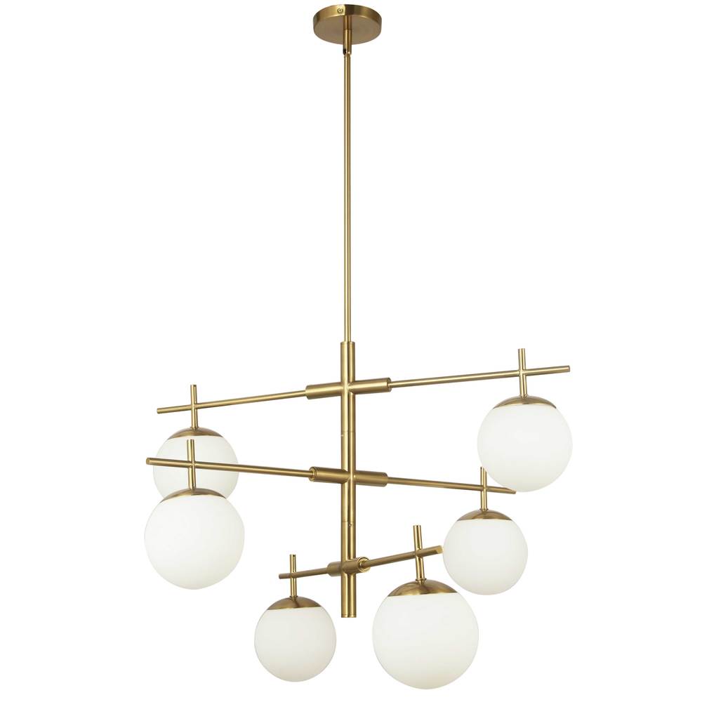 Dainolite CAE-306C-AGB Chandelier Contemporary - Aged Brass