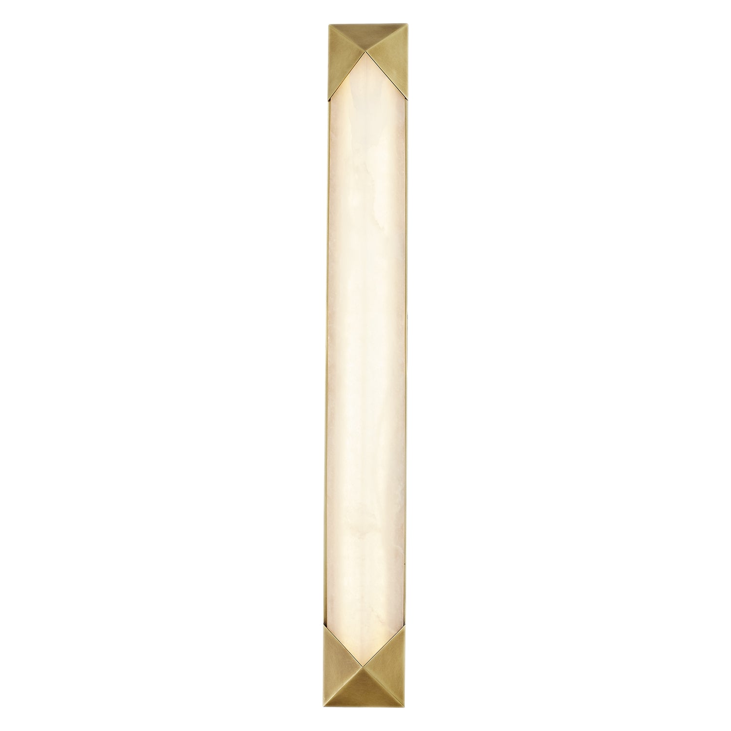 Caesar 25-in Vintage Brass/Alabaster LED Wall/Vanity