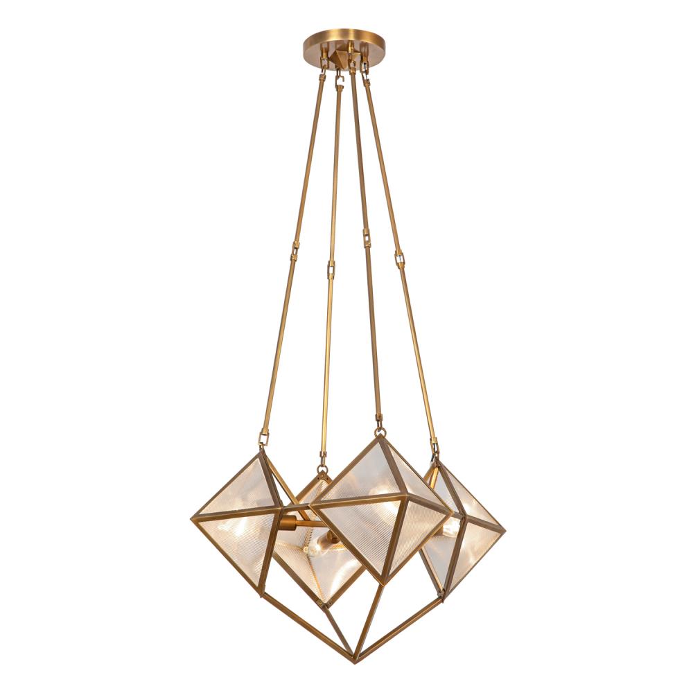 Alora Lighting CAIRO CH332421VBCR Chandelier - Vintage Brass