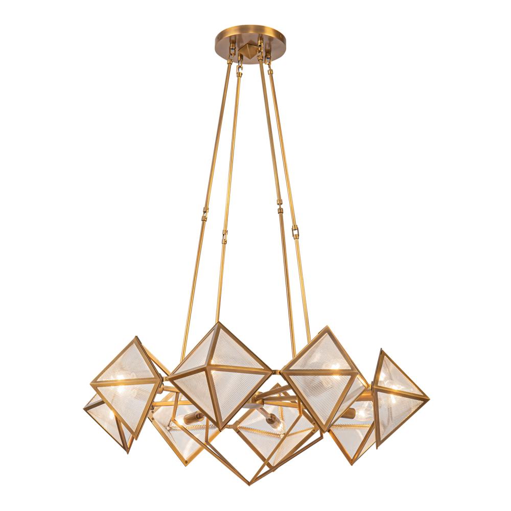 Alora Lighting CAIRO CH332830VBCR Chandelier - Vintage Brass