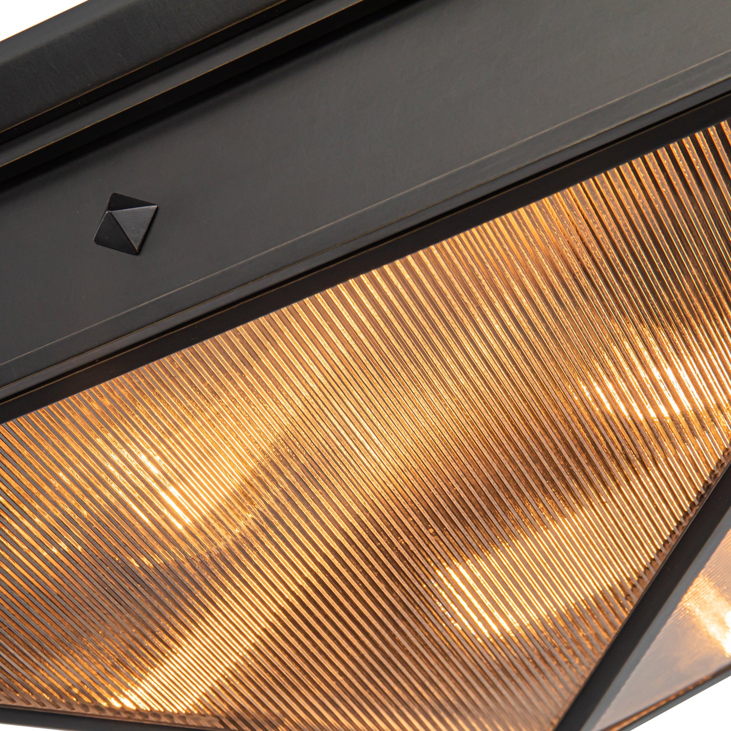 Cairo 19-in Ribbed Glass/Urban Bronze 4 Lights Flush Mount