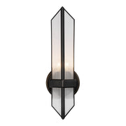 Cairo 4-in Ribbed Glass/Urban Bronze 1 Light Wall/Vanity