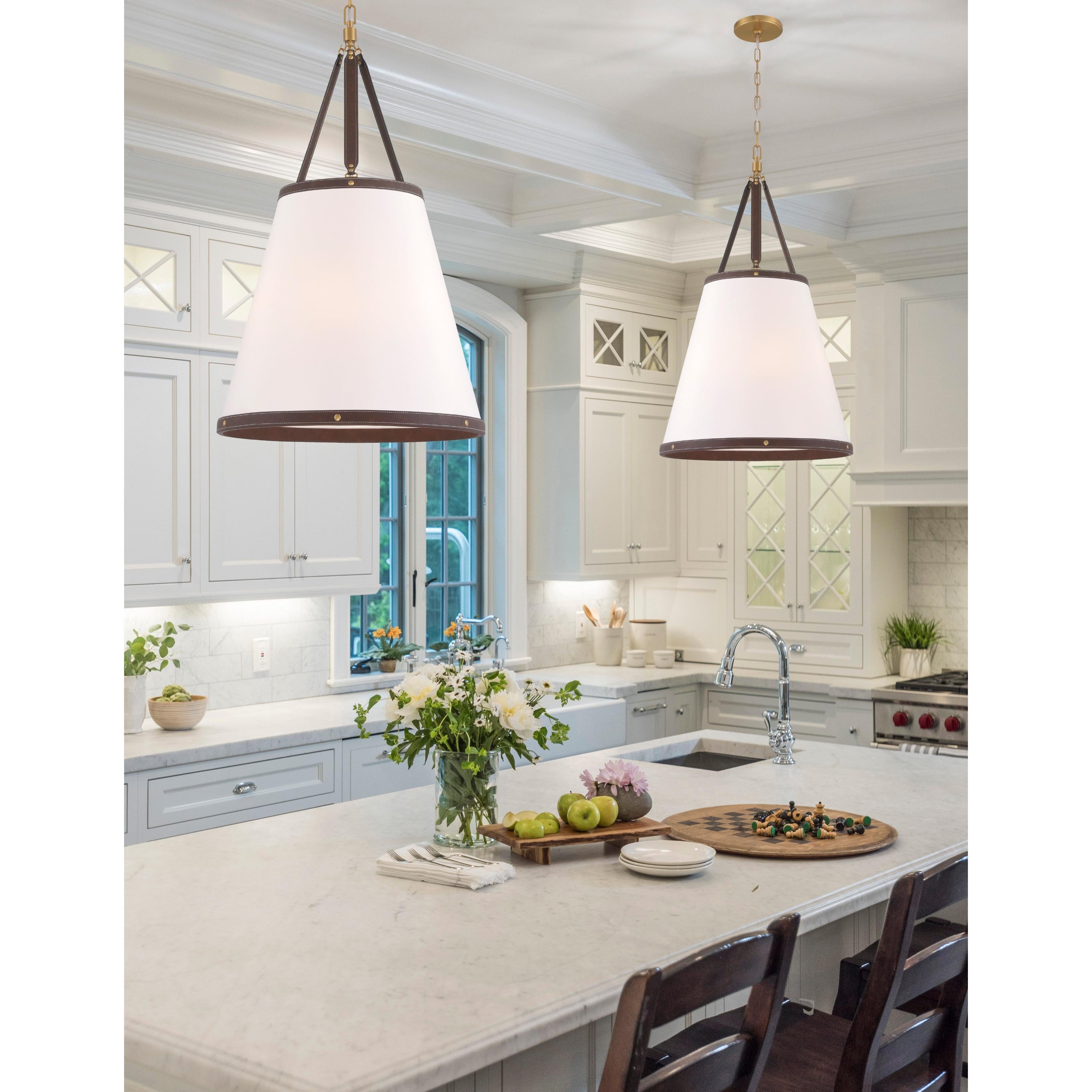 Crystorama Callahan CAL-2406-LG – 21 Inch – 6 Light – Pendant Light – Luxe Gold – Dry Rated