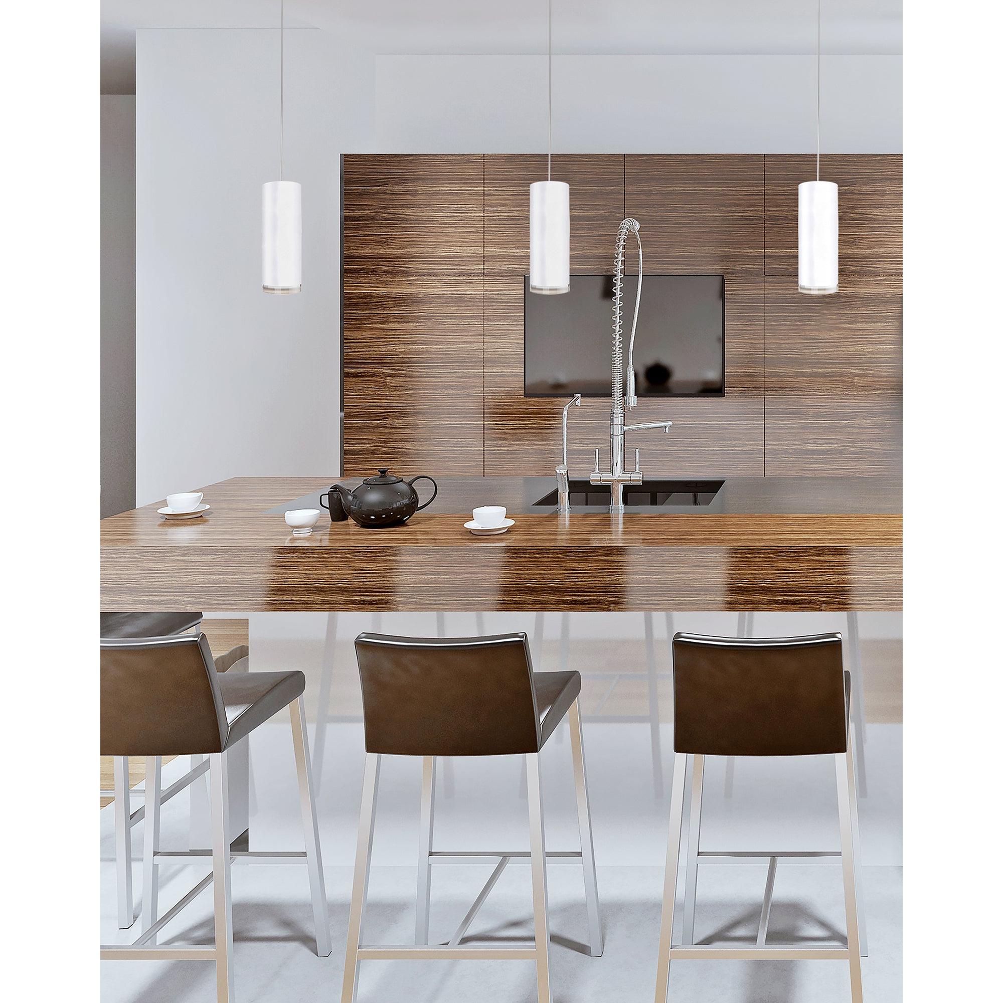 Cameo 8-in White LED Pendant