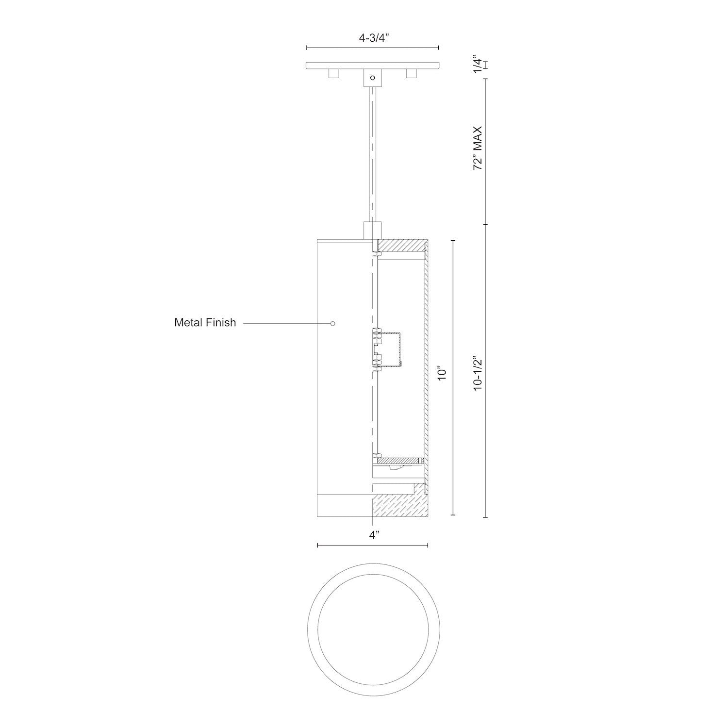 Cameo 10-in Brushed Nickel LED Pendant