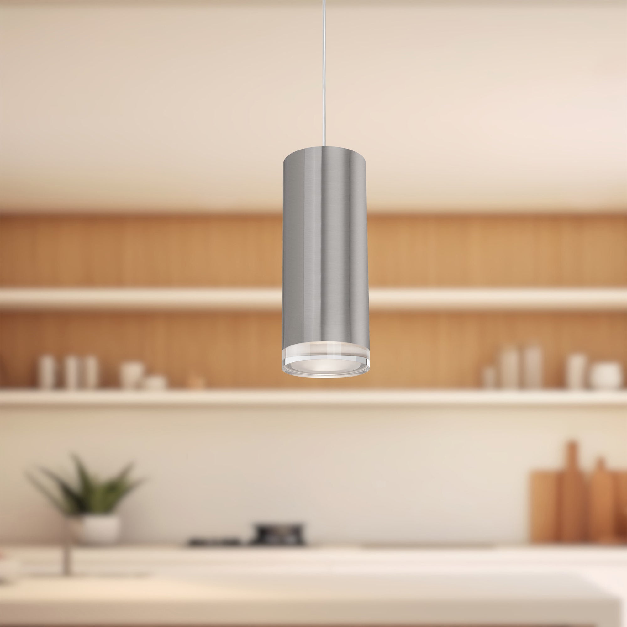 Cameo 10-in Brushed Nickel LED Pendant