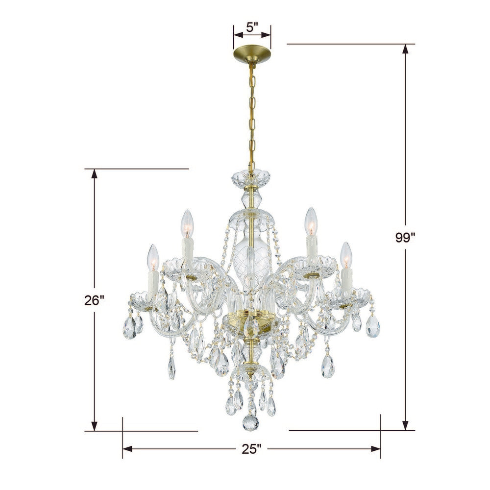 Crystorama CANDACE CAN-A1306-PB-CL-MWP Chandelier Americana - Polished Brass