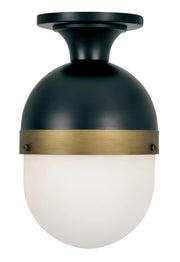 Crystorama Capsule CAP-8500-MK-TG – 8 Inch – 1 Light – Outdoor – Matte Black + Textured Gold – Wet Rated