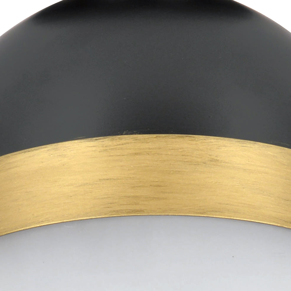 Crystorama Capsule CAP-8500-MK-TG – 8 Inch – 1 Light – Outdoor – Matte Black + Textured Gold – Wet Rated
