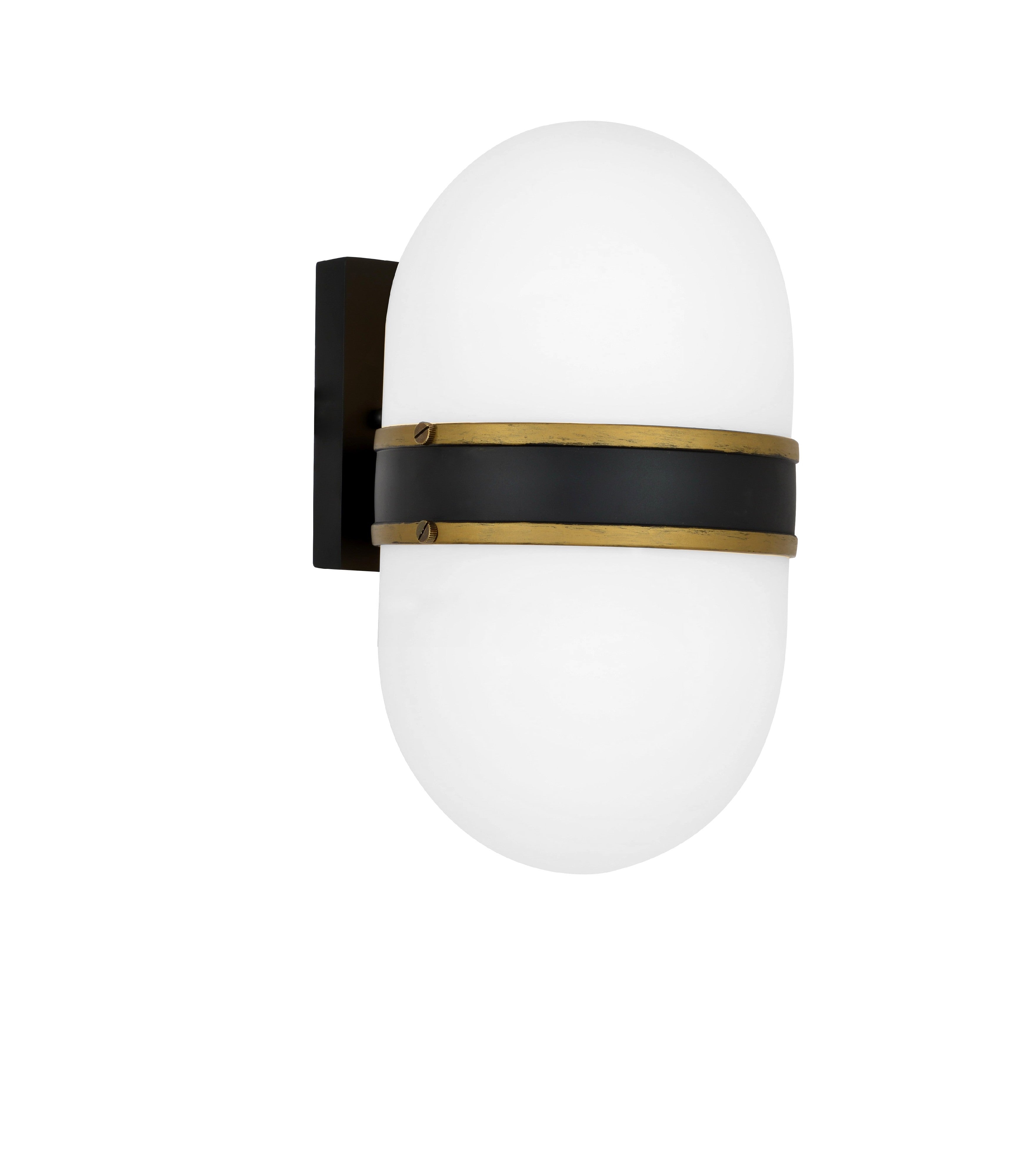 Crystorama Capsule CAP-8501-MK-TG – 6 Inch – 1 Light – Outdoor – Matte Black + Textured Gold – Wet Rated