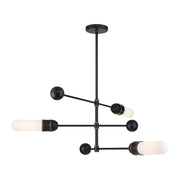 Crystorama CAP-8513-MK-TG Chandelier, 3 Light, LED, Outdoor Design, Matte Black + Textured Gold