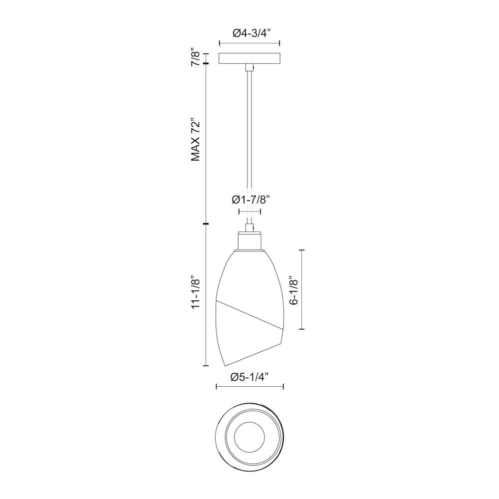 Alora Lighting CAPRI PD587105CHCL Pendant - Chrome