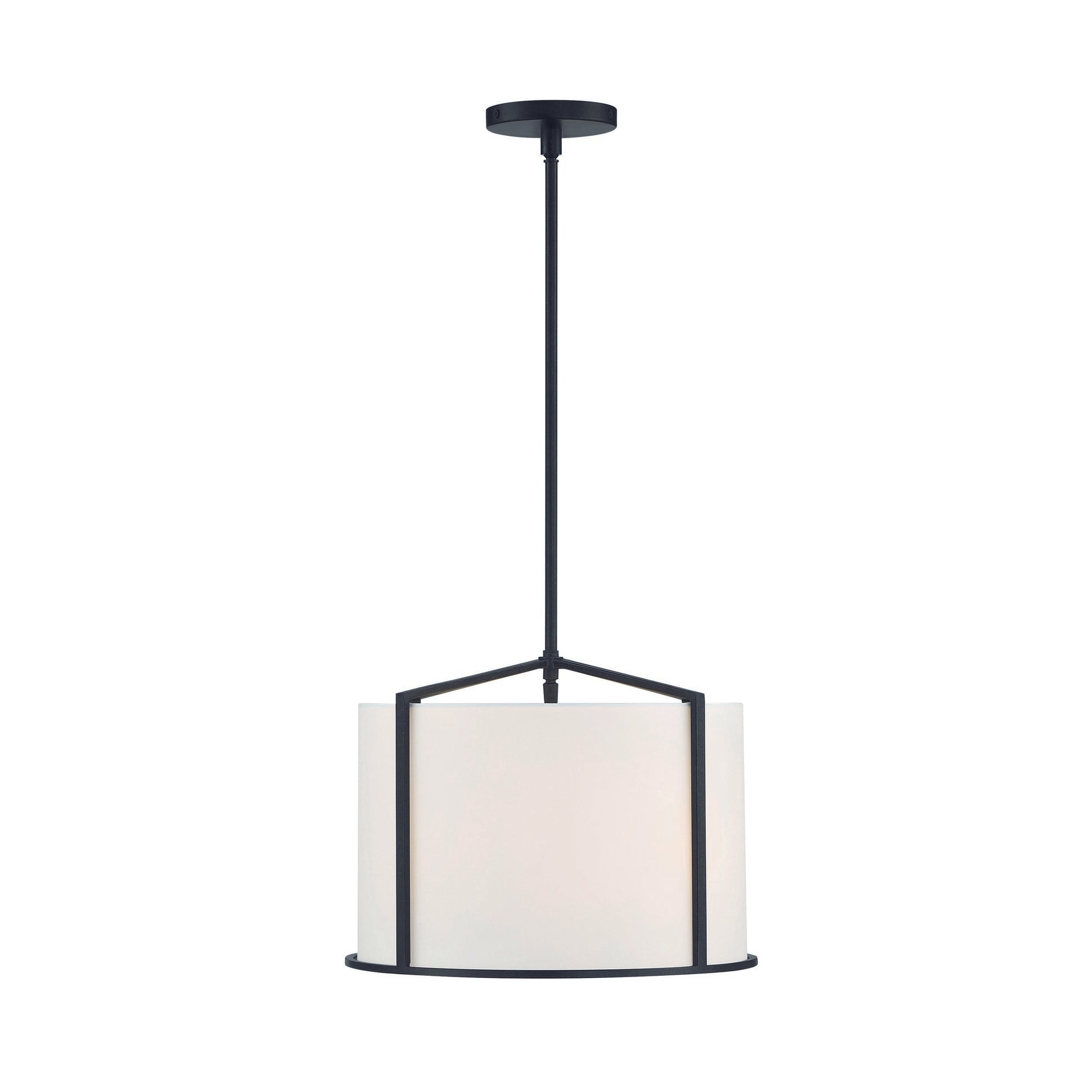 Crystorama Carlyn CAR-9204-BK – 16 Inch – 4 Light – Chandelier – Black – Dry Rated