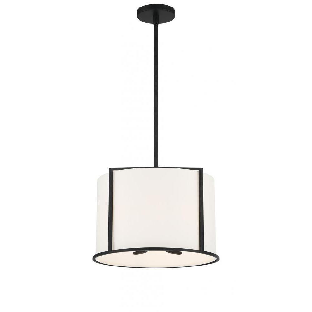 Carlyn 4 Light Black Chandelier