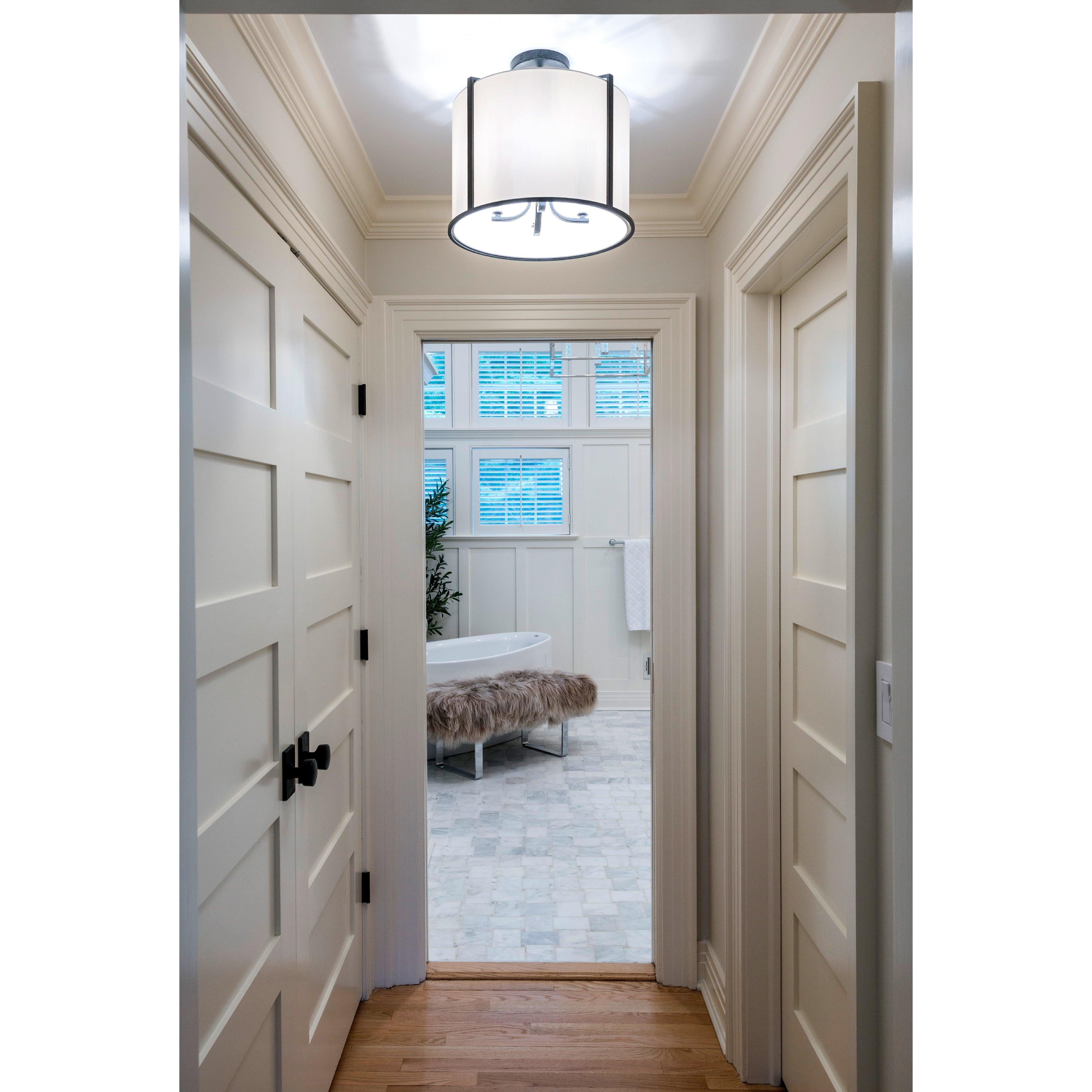 Crystorama Carlyn CAR-9204-BK – 16 Inch – 4 Light – Chandelier – Black – Dry Rated