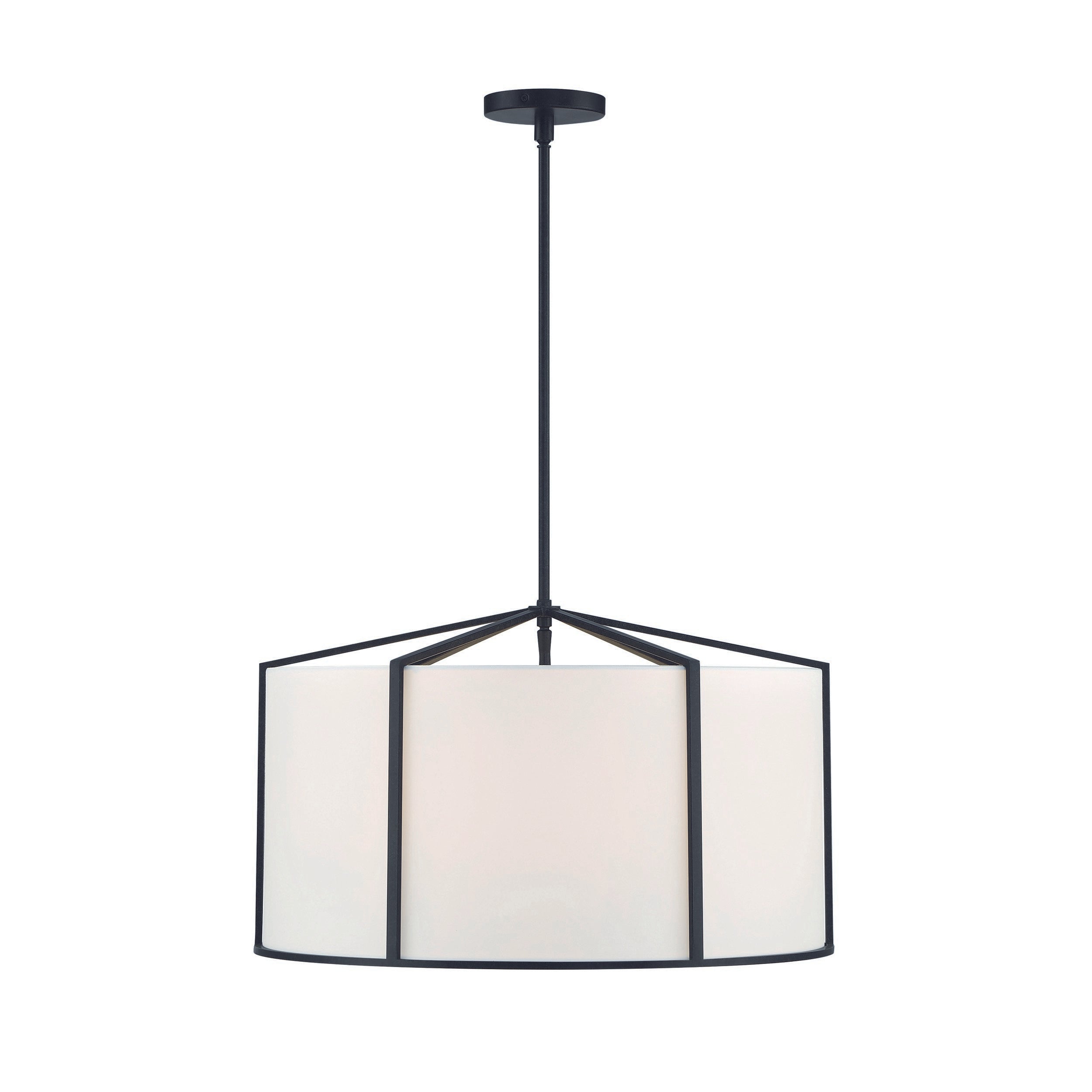 Crystorama Carlyn CAR-9206-BK – 24 Inch – 6 Light – Chandelier – Black – Dry Rated