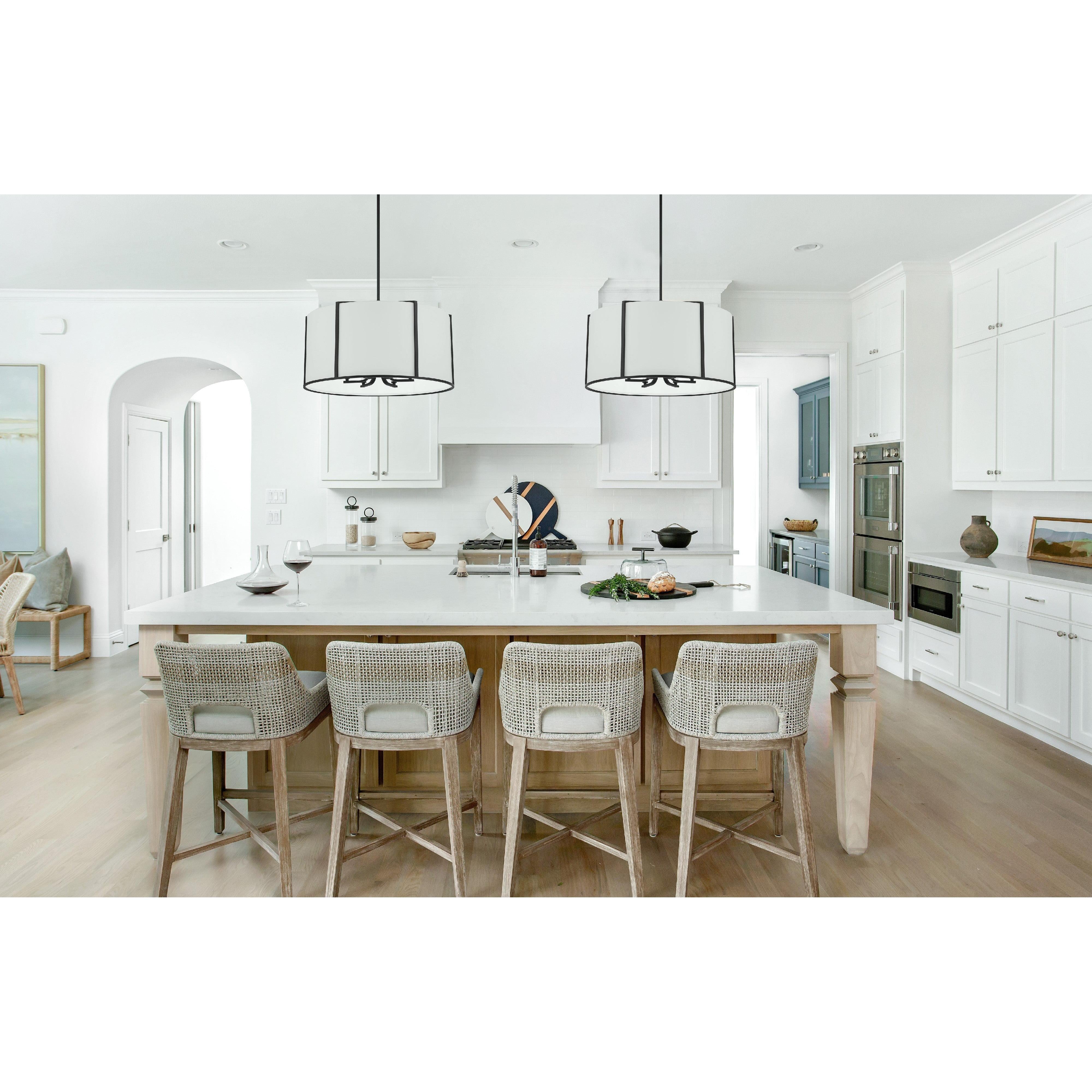 Crystorama Carlyn CAR-9206-BK – 24 Inch – 6 Light – Chandelier – Black – Dry Rated