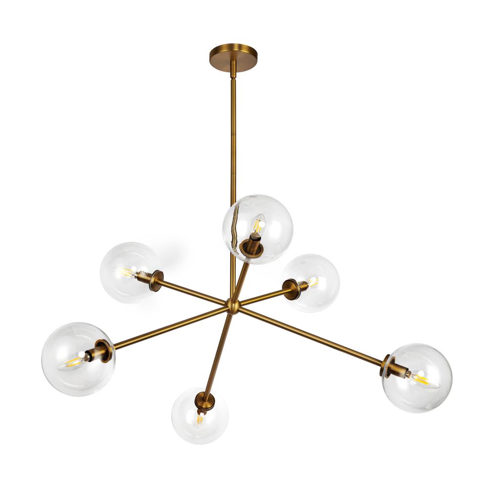 Alora Lighting CASSIA CH549640AGCL Chandelier Bohemian - Aged Brass