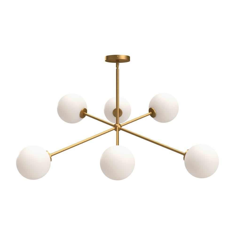 Alora Lighting CASSIA CH549640AGOP Sputnik Chandelier - Aged Gold