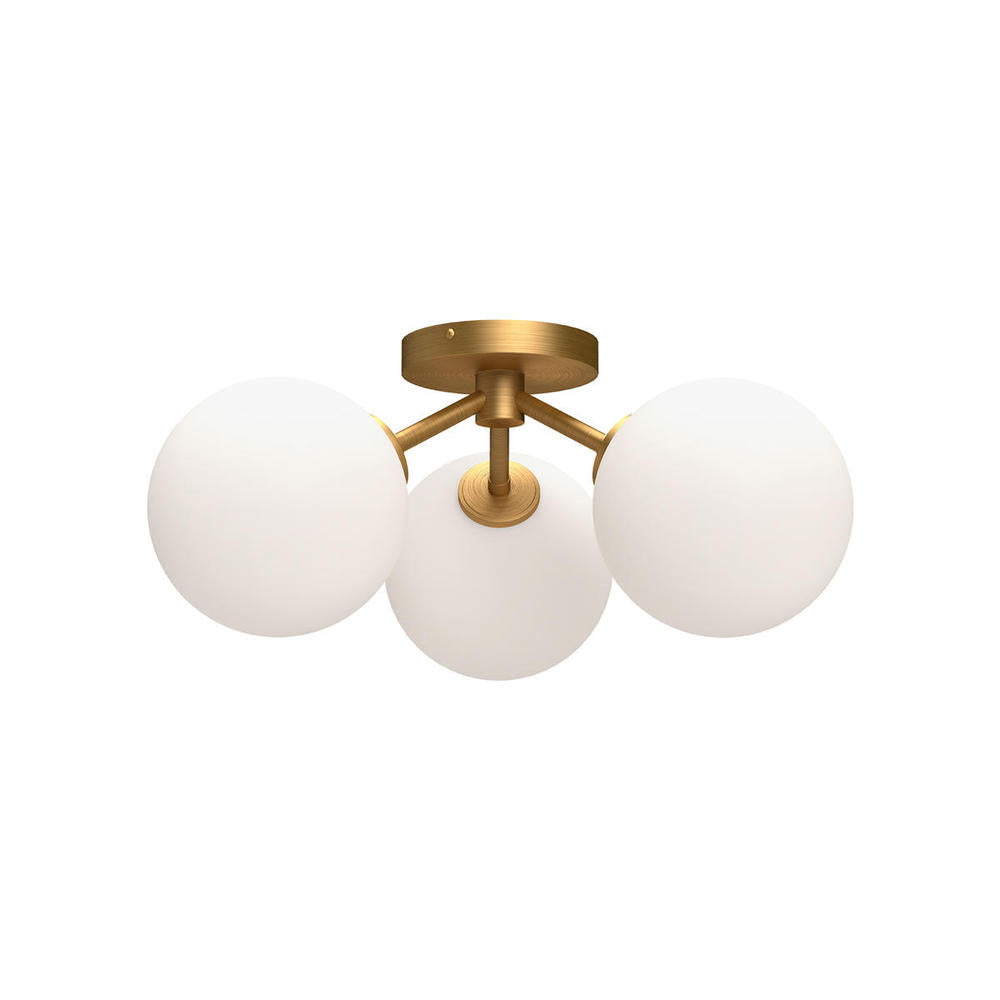 Alora Lighting CASSIA SF549315AGOP Semi Flush Mt - Aged Gold