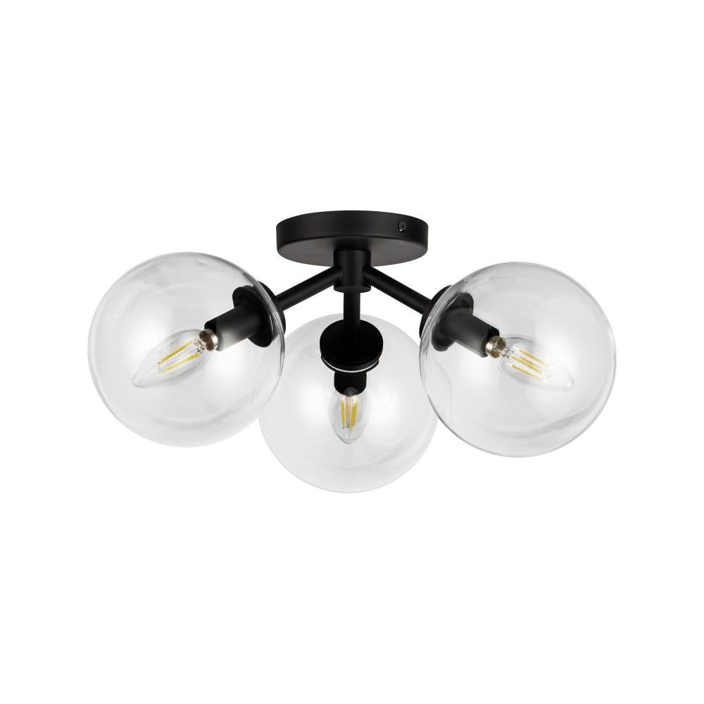 Alora Lighting CASSIA SF549315MBCL Semi Flush Mt Bohemian - Matte Black